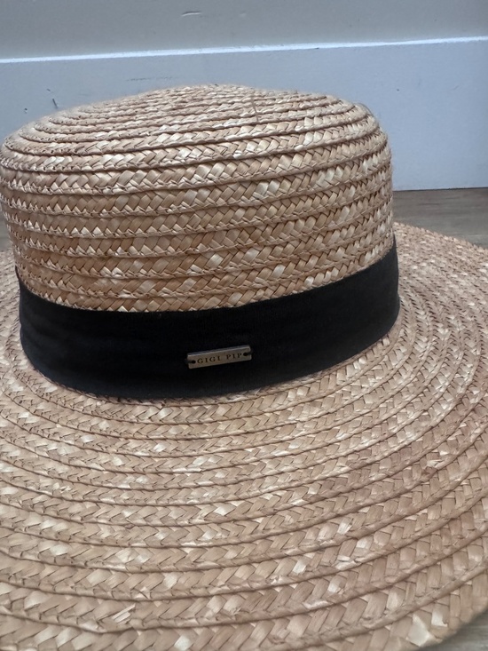 Gigi Pip Straw Rancher Hat – Natural Wide Brim Summer Hat M/L